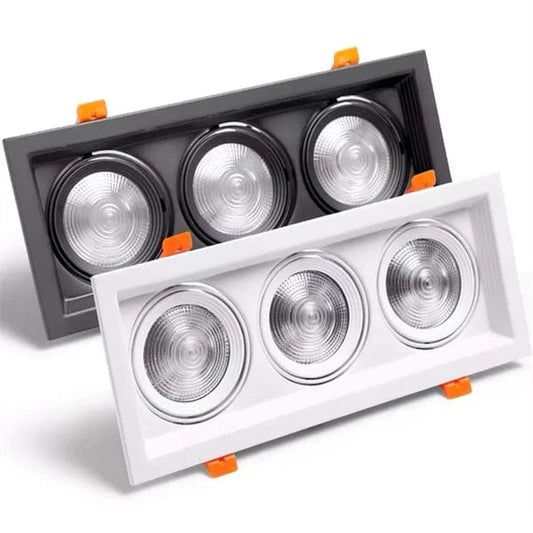 COB Downlight Rectangular Recessed (3x8watt)