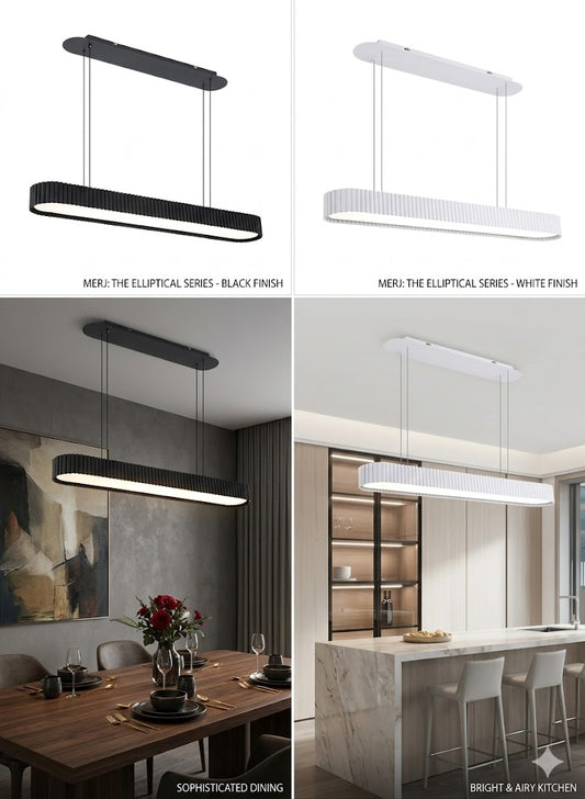 Modern Oval LED Hanging Lamp (3in1)