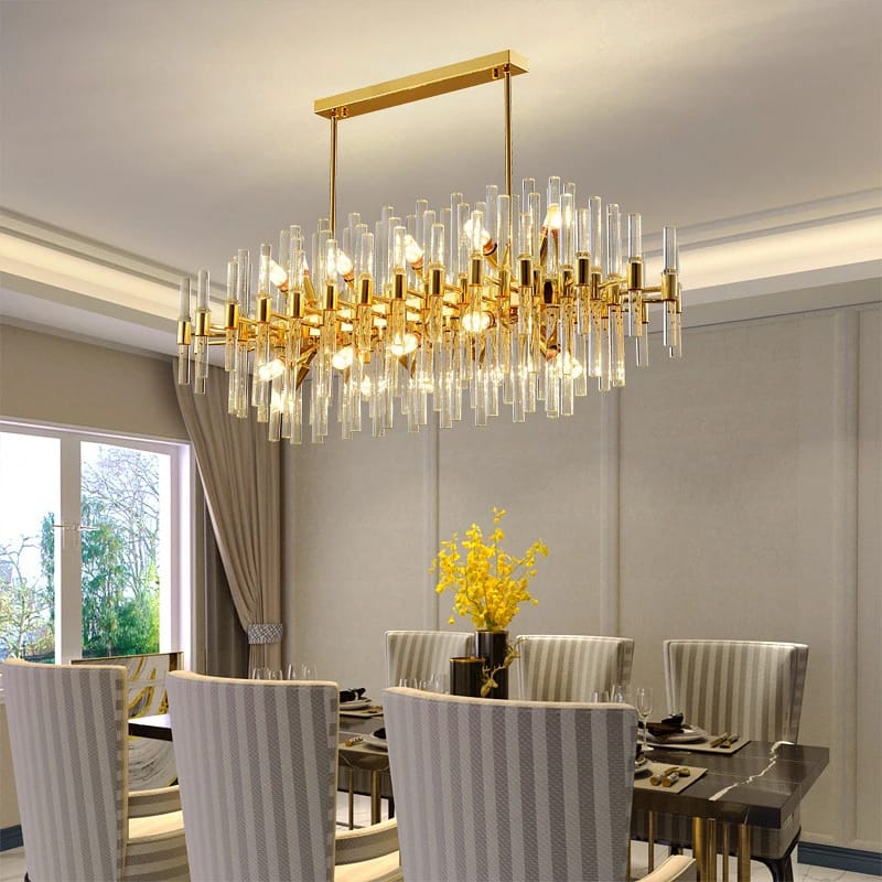 Modern Luxury Crystal Chandelier Oval