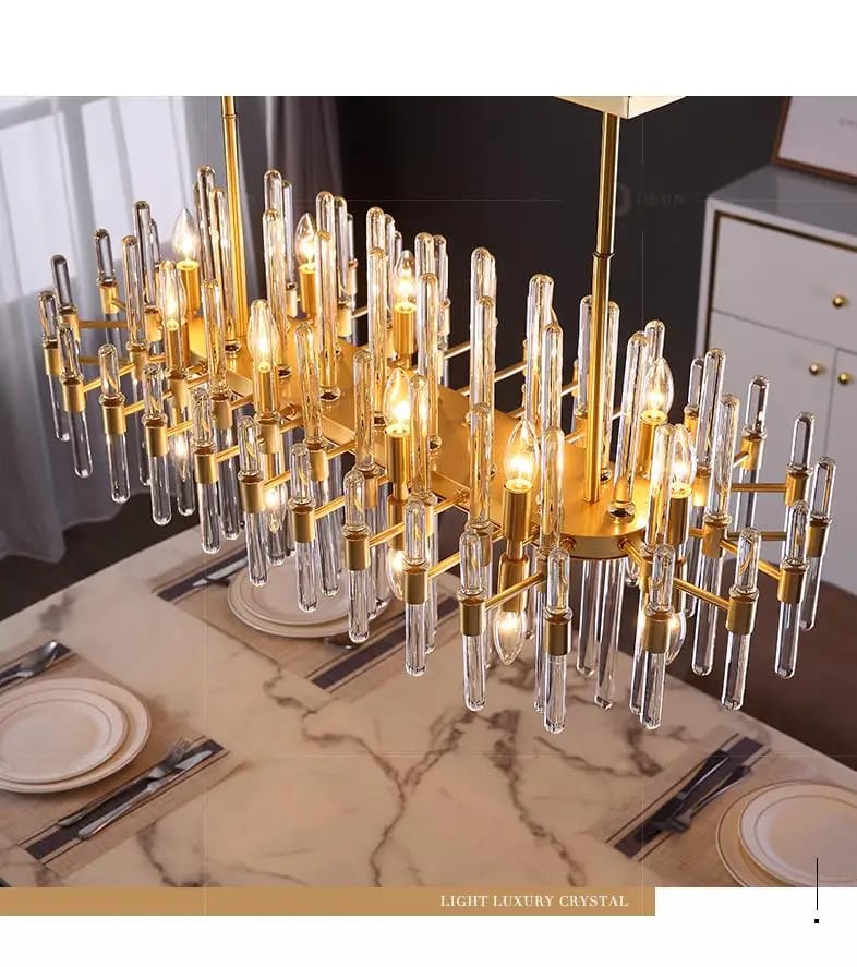 Modern Luxury Crystal Chandelier Oval