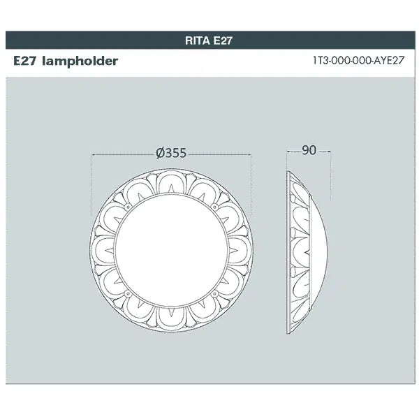 Rita Range Classical Round Bulkhead Lamp - Fumagalli