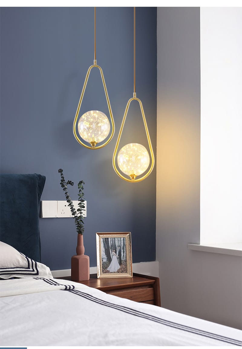 Glass balls Cone shaped hanging light