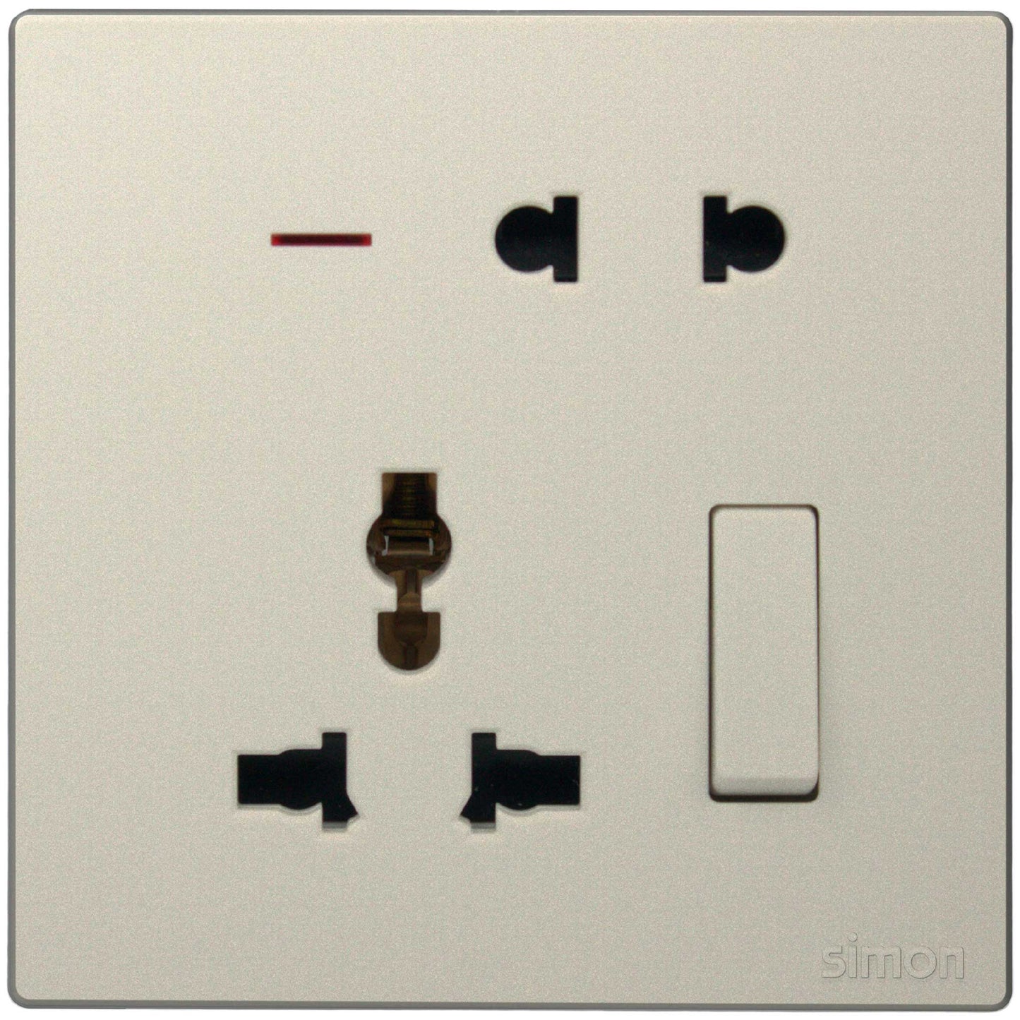 2Pin & Multi Socket with Switch & Light, Colors - Simon