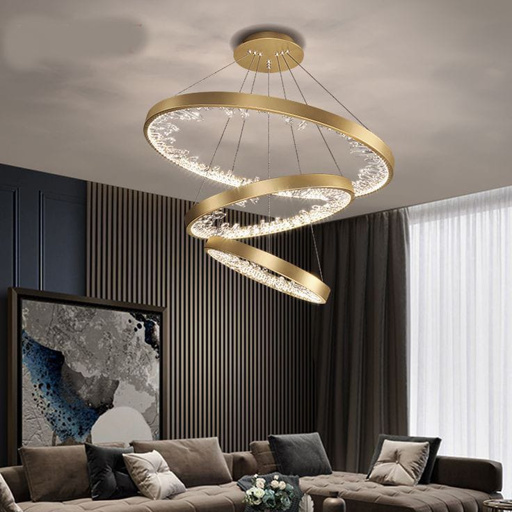 Hanging Ring Pattern stylish LED Chandelier