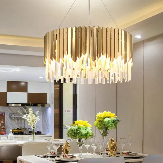 Creative Gold Crystal Round Chandelier