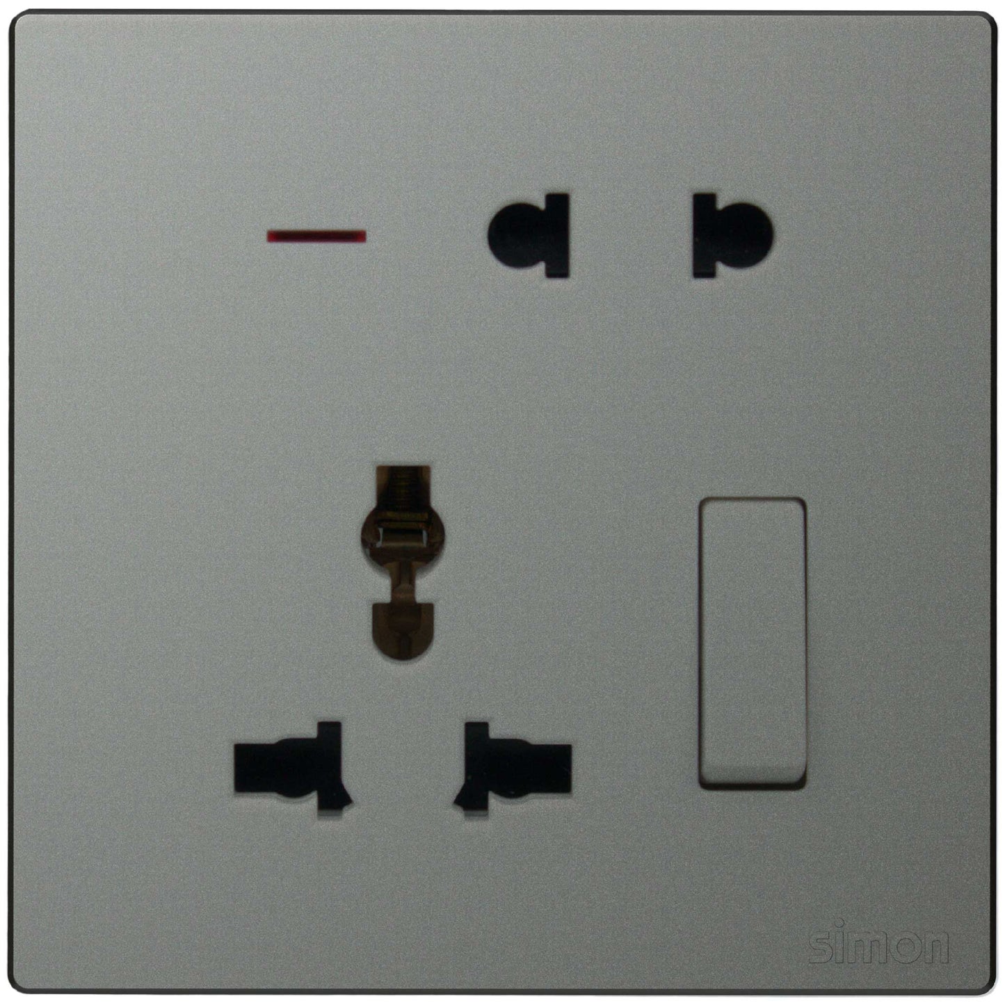 2Pin & Multi Socket with Switch & Light, Colors - Simon