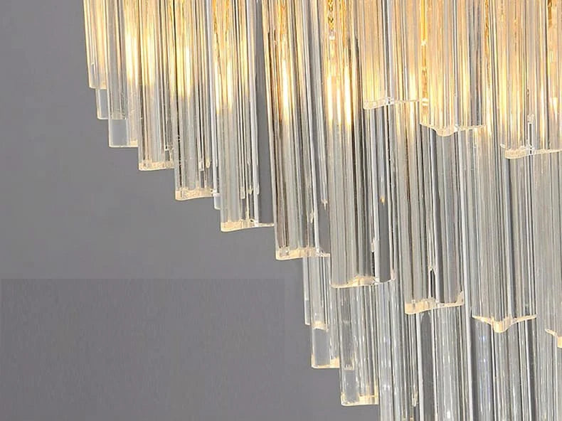 Postmodern Gold Spiral Crystal Chandelier (600mm)