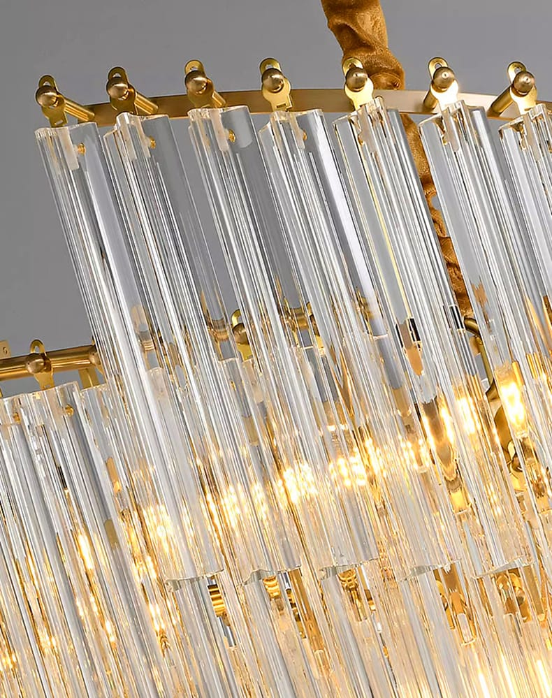 Postmodern Gold Spiral Crystal Chandelier (600mm)