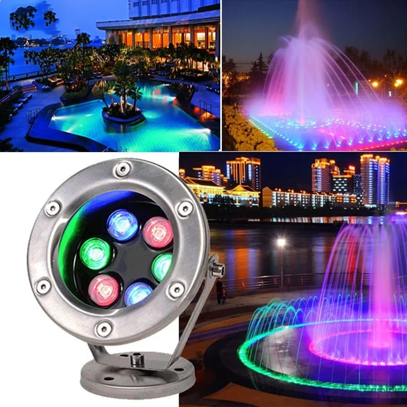 Stainless Steel Fountain Light IP67 (6 Watt RGB)