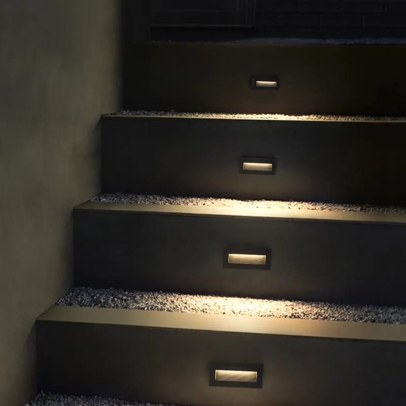 Step Panel Led Rectangular Wall Recessed LED Step Light IP65 – HomeFit