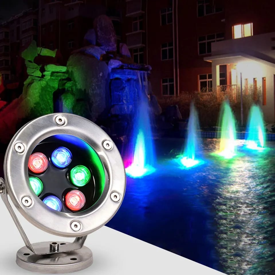 Stainless Steel Fountain Light IP67 (6 Watt RGB)