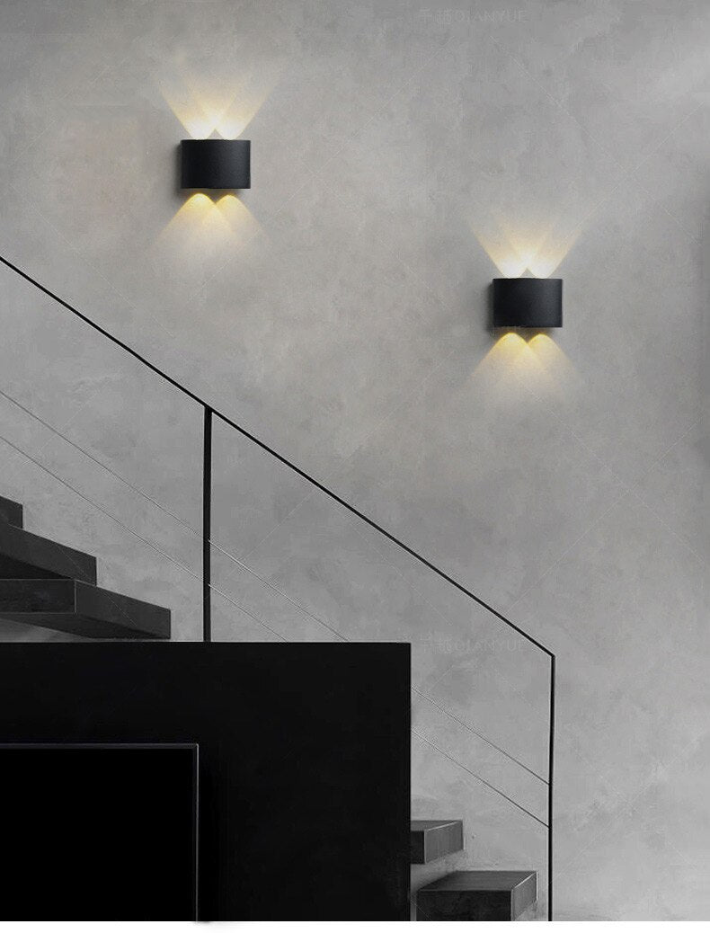 Modern Square-shaped Up & Down Wall Light