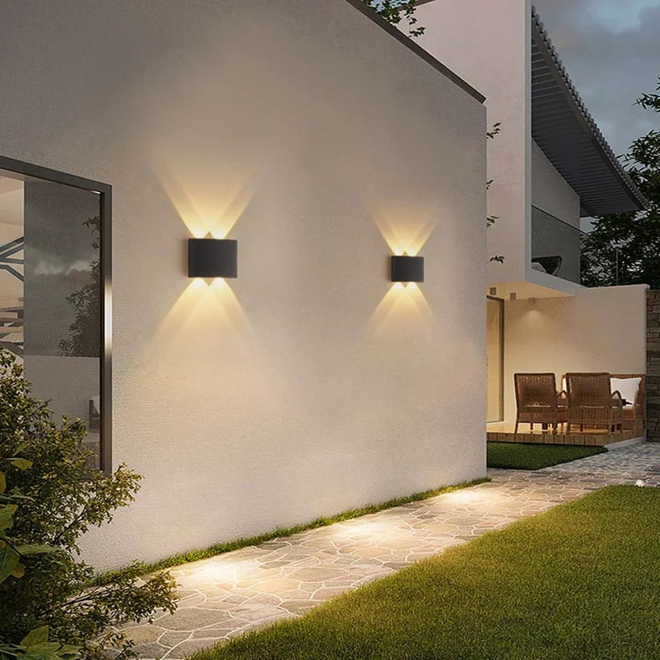 Modern Square-shaped Up & Down Wall Light