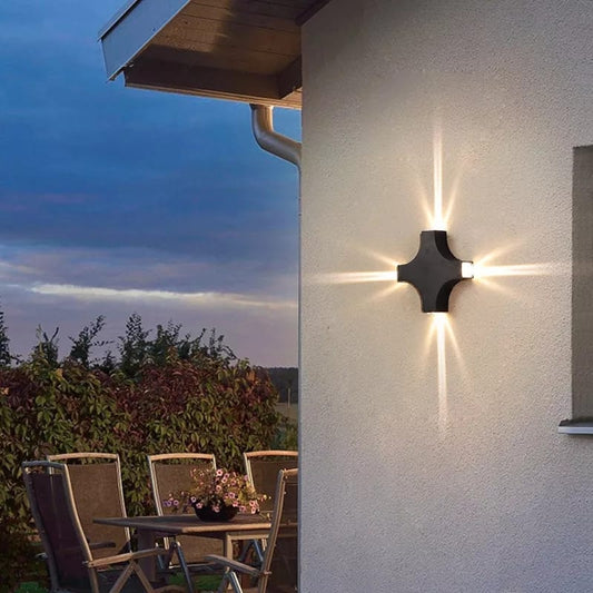 4 Way Cross Shape LED Wall Light