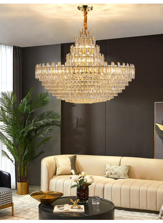 Duplex Round Crystal Chandelier